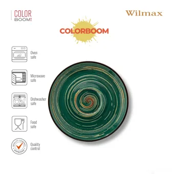 Блюдце 15см зелёное Spiral WL-669536