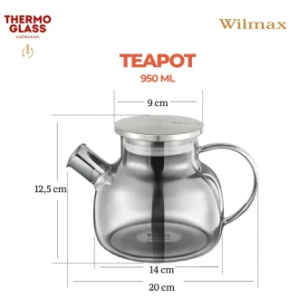 Чайник из жаропрочного термостекла 950мл WL-888810002