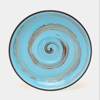 Блюдце 15см голубое Spiral WL-669636