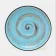 Блюдце 15см голубое Spiral WL-669636