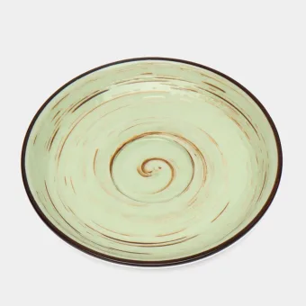 Блюдце 15см фисташковое Spiral WL-669136