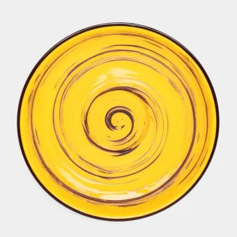 Блюдце 15см жёлтое Spiral WL-669436
