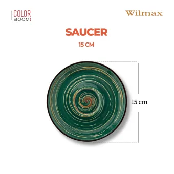 Блюдце 15см зелёное Spiral WL-669536