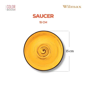 Блюдце 15см жёлтое Spiral WL-669436