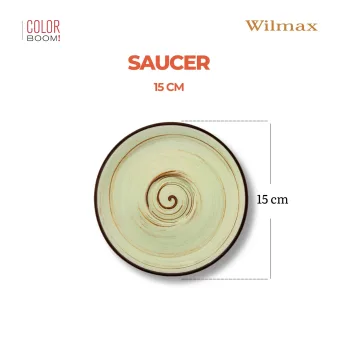Блюдце 15см фисташковое Spiral WL-669136