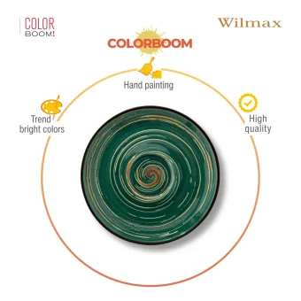Блюдце 15см зелёное Spiral WL-669536