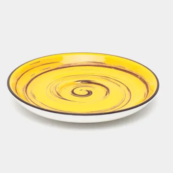 Блюдце 15см жёлтое Spiral WL-669436